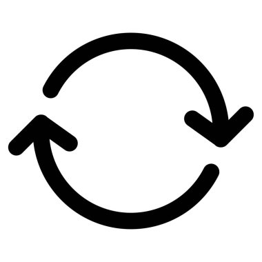 Beyaz Arkaplanda Geri Dönüşüm Simgesi, Basit Vektör İllüstrasyonu