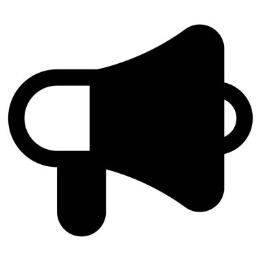 Megafon Simgesi, Beyaz Arkaplanda Basit Vektör İllüstrasyonu