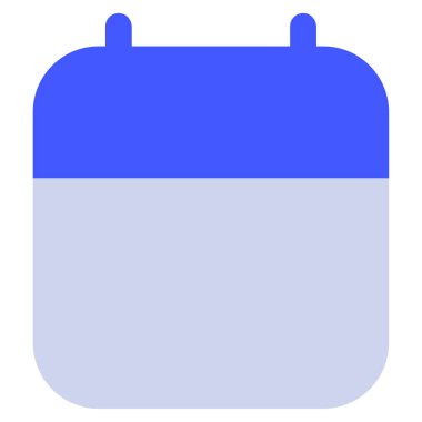 Takvim simgesi, beyaz arkaplanda basit vektör illüstrasyonu