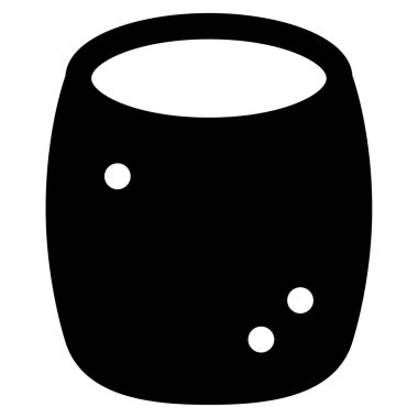 Marshmallow Simgesi, Beyaz Arkaplanda Basit Vektör İllüstrasyonu