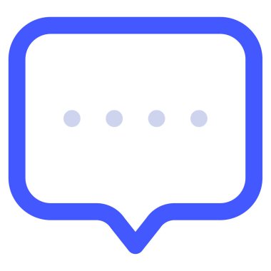 Sohbet Kutusu Simgesi, Beyaz Arkaplanda Basit Vektör Resimleri