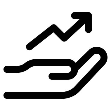 Gelir Simgesi, Beyaz Arkaplan Basit Vektör İllüstrasyonu