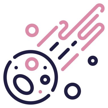 Kuyrukluyıldız Simgesi, Beyaz Arkaplanda Basit Vektör Resimleri