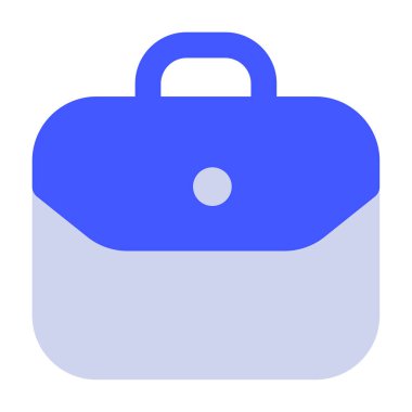 Portföy Simgesi, Beyaz Arkaplan Basit Vektör İllüstrasyonu