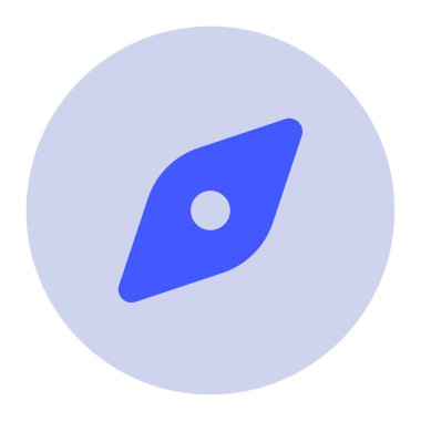 Pusula Simgesi, Beyaz Arkaplanda Basit Vektör İllüstrasyonu