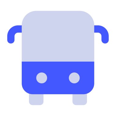 Otobüs Simgesi, Beyaz Arkaplanda Basit Vektör Resimleri