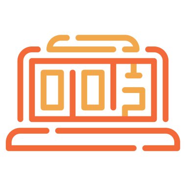 Geri sayım Simgesi, Beyaz Arkaplanda Basit Vektör İllüstrasyonu