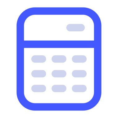 Hesap Makinesi Simgesi, Beyaz Arkaplanda Basit Vektör İllüstrasyonu