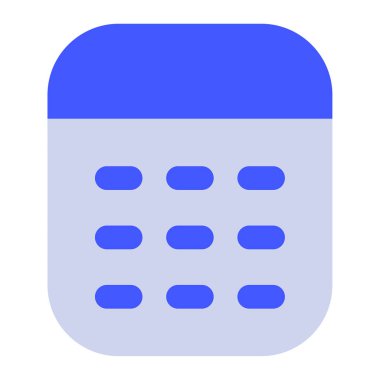 Hesap Makinesi Simgesi, Beyaz Arkaplanda Basit Vektör İllüstrasyonu