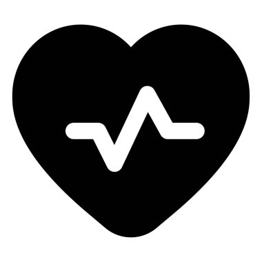 Kalp Atışı Simgesi, Beyaz Arkaplanda Basit Vektör İllüstrasyonu