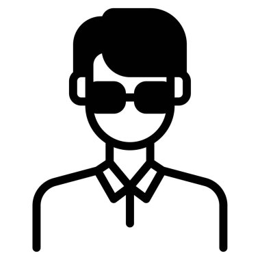 Programcı Simgesi, Beyaz Arkaplanda Basit Vektör İllüstrasyonu