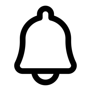 Bildirim Simgesi, Beyaz Arkaplanda Basit Vektör İllüstrasyonu