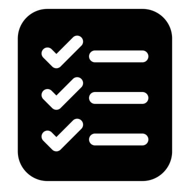 Anket Simgesi, Beyaz Arkaplan Üzerine Basit Vektör İllüstrasyonu