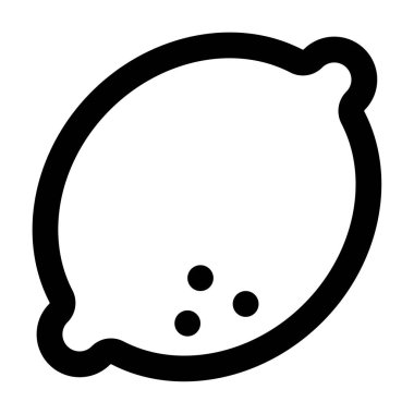 Lemon Simgesi, Beyaz Arkaplanda Basit Vektör İllüstrasyonu