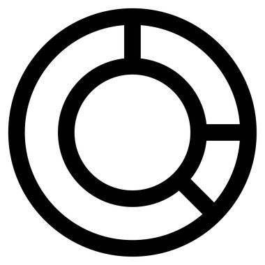 Diyagram Simgesi, Beyaz Arkaplanda Basit Vektör İllüstrasyonu