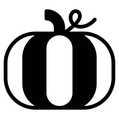 Balkabağı Simgesi, Beyaz Arkaplanda Basit Vektör İllüstrasyonu