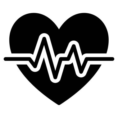 Kalp Atışı Simgesi, Beyaz Arkaplanda Basit Vektör İllüstrasyonu