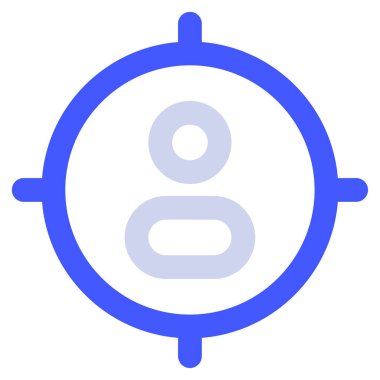 Hedef Seyirci Simgesi, Beyaz Arkaplanda Basit Vektör İllüstrasyonu