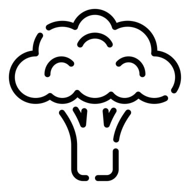 Brokoli Simgesi, Beyaz Arkaplanda Basit Vektör Resimleri