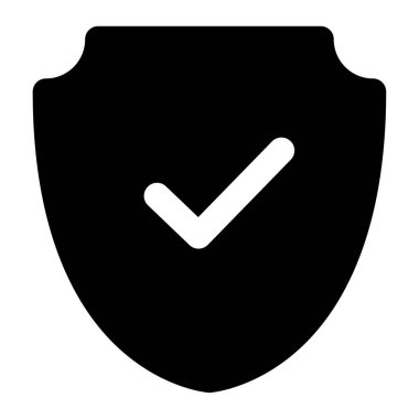 Güvenlik Simgesi, Beyaz Arkaplanda Basit Vektör Resimleri