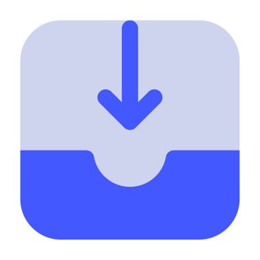 Gelen Kutusu Simgesi, Beyaz Arkaplanda Basit Vektör İllüstrasyonu