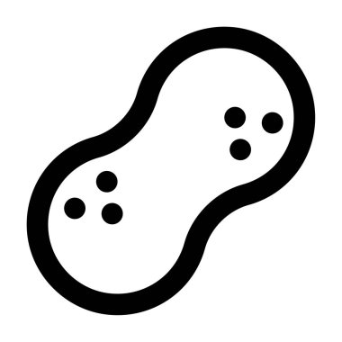 Fıstık Simgesi, Beyaz Arkaplanda Basit Vektör İllüstrasyonu