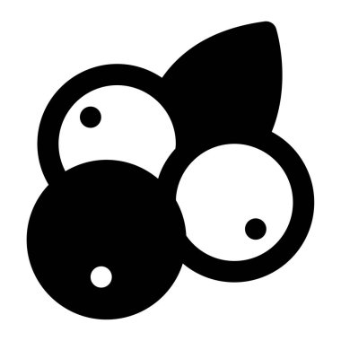 Kızılcık Simgesi, Beyaz Arkaplanda Basit Vektör İllüstrasyonu