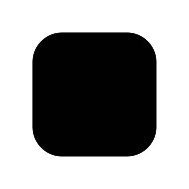 Beyaz Arkaplanda Basit Vektör Resmini Durdur Simgesi