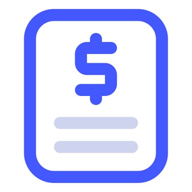 Finansal Edebiyat Simgesi, Beyaz Arkaplan Üzerine Basit Vektör İllüstrasyonu