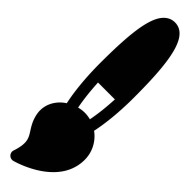 Fırça Simgesi, Beyaz Arkaplanda Basit Vektör İllüstrasyonu