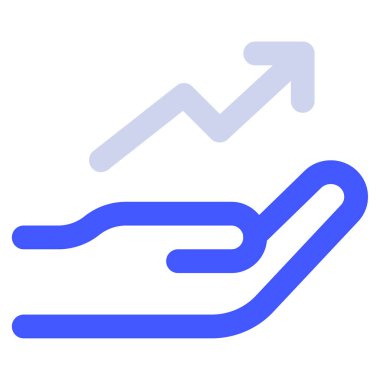 Gelir Simgesi, Beyaz Arkaplan Basit Vektör İllüstrasyonu