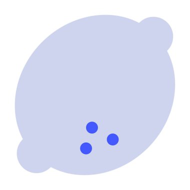 Lemon Simgesi, Beyaz Arkaplanda Basit Vektör İllüstrasyonu