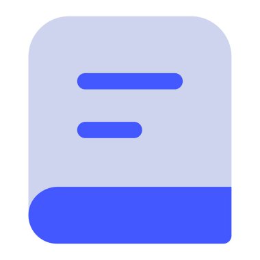 Kitap Simgesi, Beyaz Arkaplanda Basit Vektör İllüstrasyonu