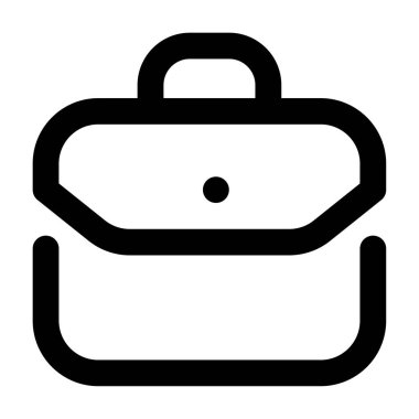 Portföy Simgesi, Beyaz Arkaplan Basit Vektör İllüstrasyonu