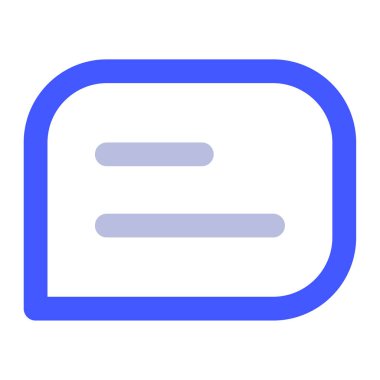 Yorum Simgesi, Beyaz Arkaplanda Basit Vektör İllüstrasyonu