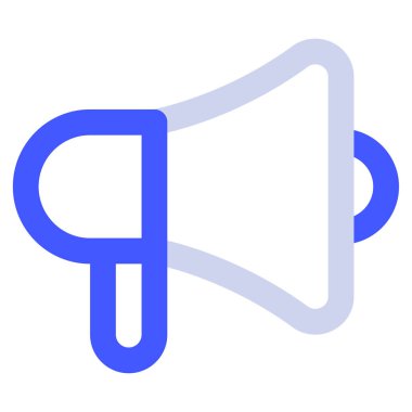 Megafon Simgesi, Beyaz Arkaplanda Basit Vektör İllüstrasyonu