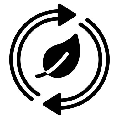 Yenileme Simgesi, Beyaz Arkaplanda Basit Vektör İllüstrasyonu