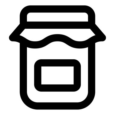 Jam Simgesi, Beyaz Arkaplanda Basit Vektör İllüstrasyonu