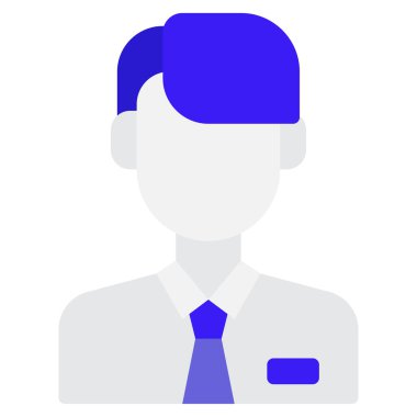 İş Kişi Simgesi, Beyaz Arkaplanda Basit Vektör İllüstrasyonu