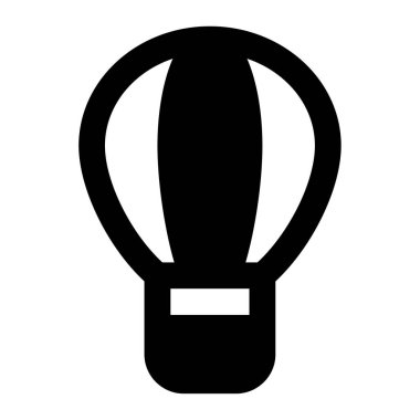 Balon Simgesi, Beyaz Arkaplanda Basit Vektör İllüstrasyonu