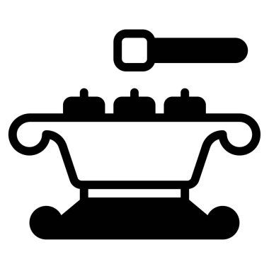 Saron Simgesi, Beyaz Arkaplanda Basit Vektör İllüstrasyonu