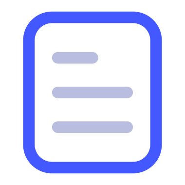 belge simgesi, beyaz arkaplan üzerindeki basit vektör illüstrasyonu