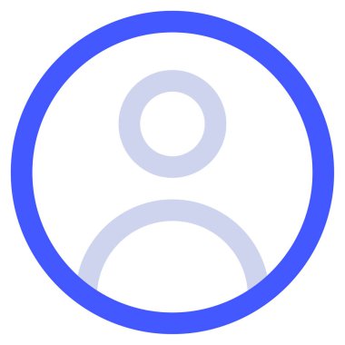 Avatar Simgesi, Beyaz Arkaplanda Basit Vektör İllüstrasyonu