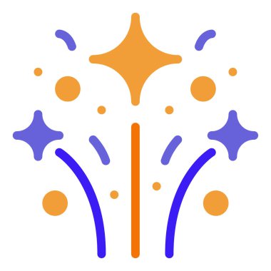 Kutlama Simgesi, Beyaz Arkaplanda Basit Vektör İllüstrasyonu