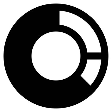 Diyagram Simgesi, Beyaz Arkaplanda Basit Vektör İllüstrasyonu