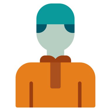 Geleneksel Elbise Simgesi, Beyaz Arkaplanda Basit Vektör İllüstrasyonu