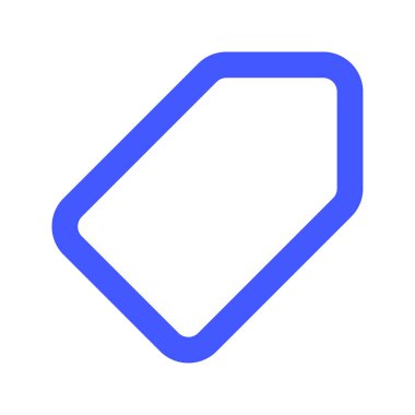 Etiket Simgesi, Beyaz Arkaplanda Basit Vektör İllüstrasyonu