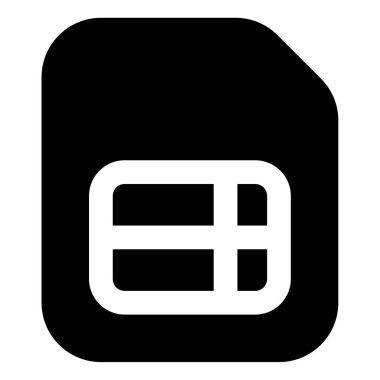 Hesap Tablosu Simgesi, Beyaz Arkaplanda Basit Vektör ResmiComment