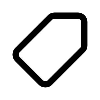 Etiket Simgesi, Beyaz Arkaplanda Basit Vektör İllüstrasyonu