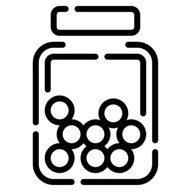 Şekerleme Simgesi, Beyaz Arkaplanda Basit Vektör İllüstrasyonu